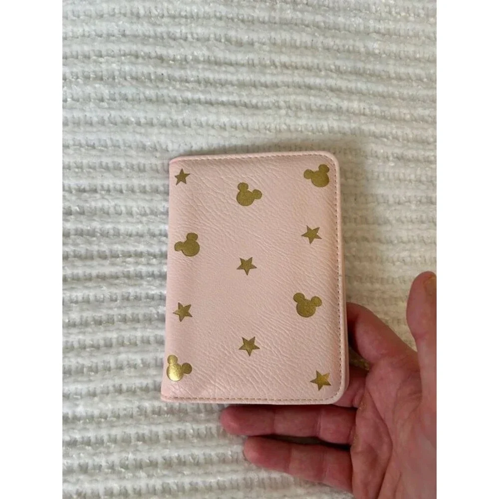 Disney Passport Holder Pink Mickey Mouse Stars Disney Park Y2K Collectibles